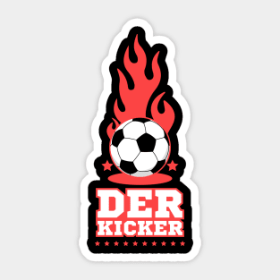 Der Kicker - Schwarz - Fußballer - Fußball Spieler Sticker